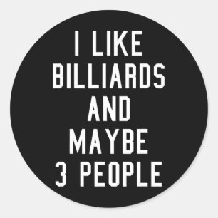 Billiards Lover Vintage Inspired Pool Hall Aesthet Classic Round Sticker
