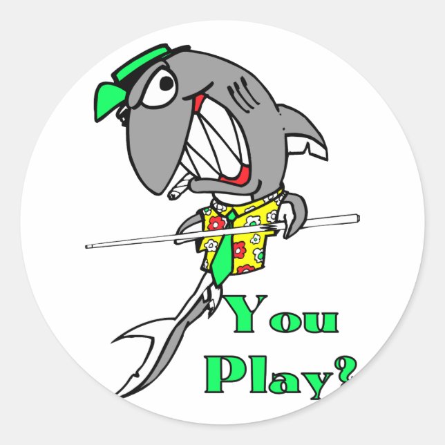 Billiards Lovers Pool Shooting Gifts Classic Round Sticker (Front)
