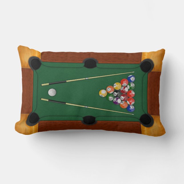 Billiards Lumbar Pillow (Front)