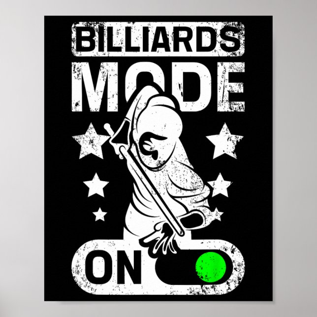 Billiards Mode On  Poster (Front)