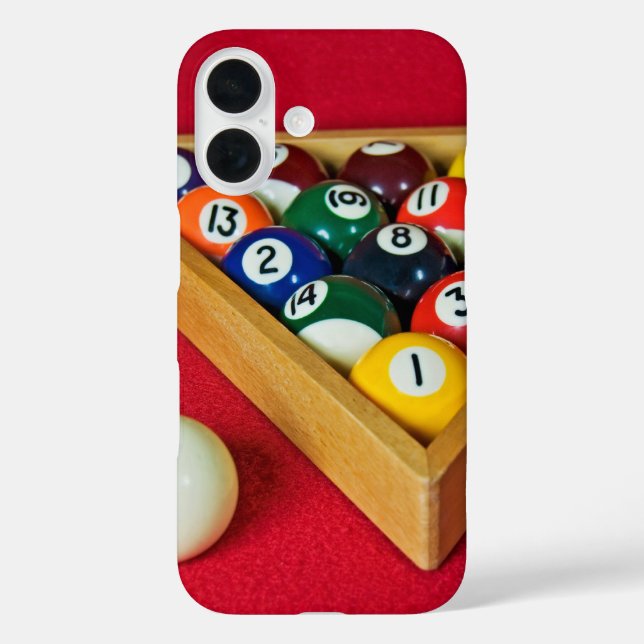 Billiards On Red Felt Case-Mate iPhone Case (Back)