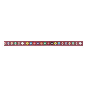 Billiards or Pool Balls Satin Ribbon
