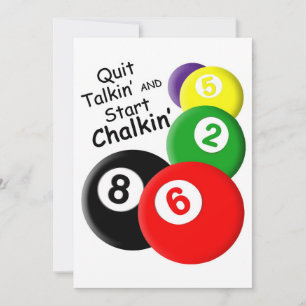 Billiards Party Invites