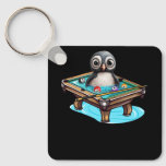 Billiards Penguin Hustler Pool Snooker Playing Poo Keychain at Zazzle
