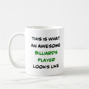 billiards player, amazing coffee mug