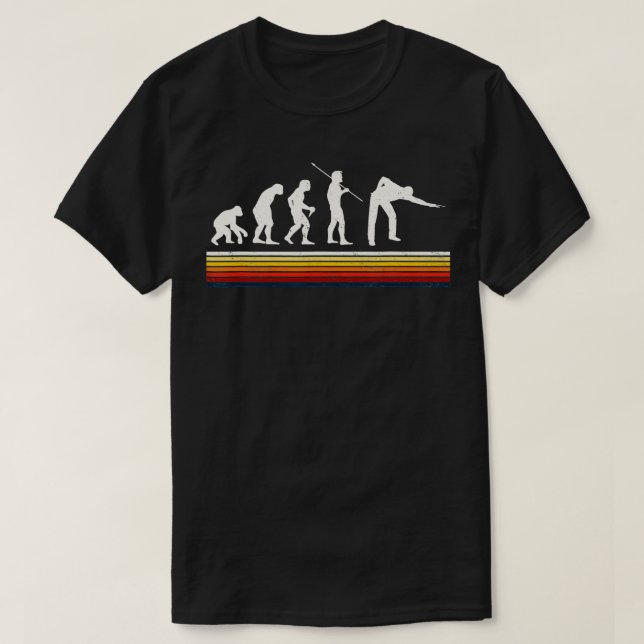 Billiards Player Evolution Pool Table Snooker Pyra T-Shirt (Design Front)