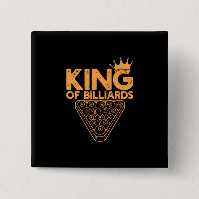 Billiards Player | King Of Billiards Button (Front)