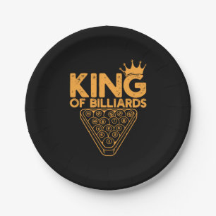 Billiards Player King Of Billiards Paper Plates