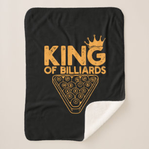 Billiards Player King Of Billiards Sherpa Blanket