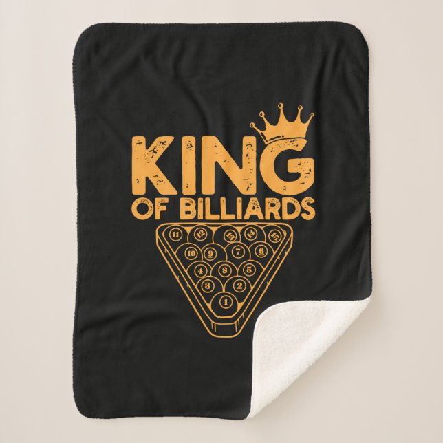 Billiards Player | King Of Billiards Sherpa Blanket (Front)