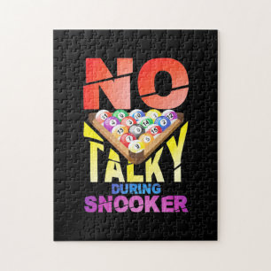 Billiards Player   No Talky During Snooker Jigsaw Puzzle