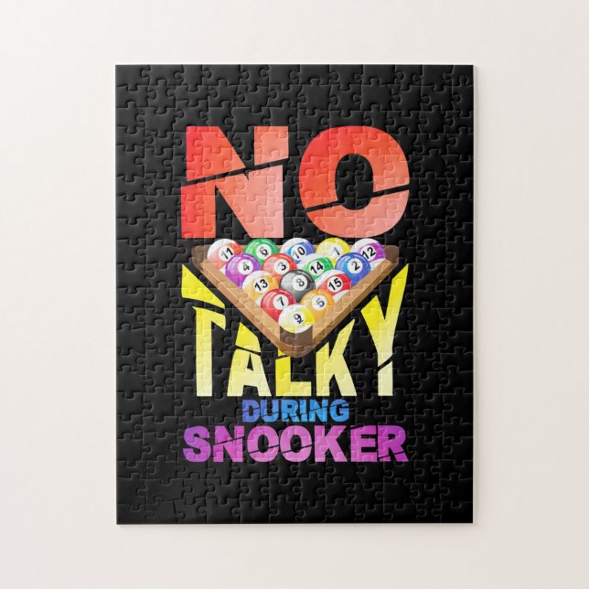 Billiards Player | No Talky During Snooker Jigsaw Puzzle (Vertical)