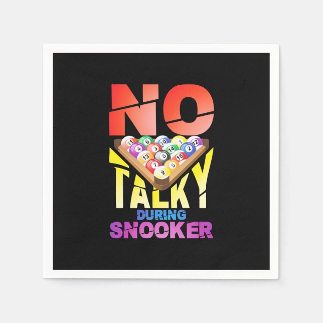 Billiards Player | No Talky During Snooker Napkins (Front)