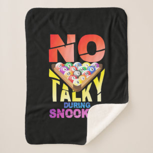 Billiards Player No Talky During Snooker Sherpa Blanket