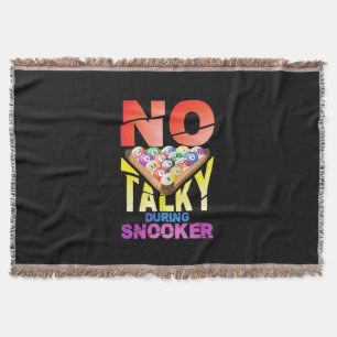 Billiards Player No Talky During Snooker Throw Blanket