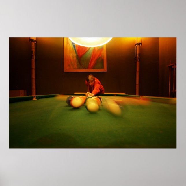 Billiards Player Perspective Poster (Front)