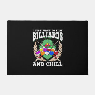 Billiards Player   Play Billiards And Chill Doormat