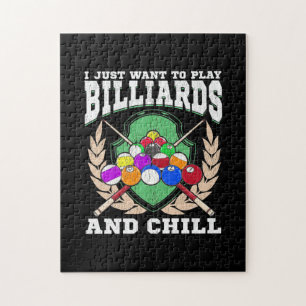 Billiards Player Play Billiards And Chill Jigsaw Puzzle