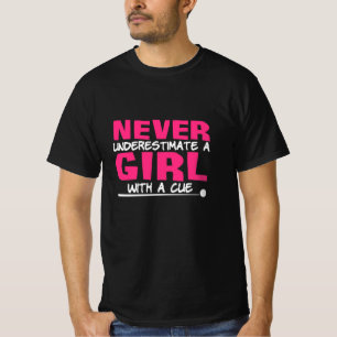 Billiards Player Pool Billiards Girl With A Cue T-Shirt
