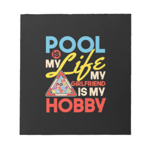 Billiards Player Pool Billiards Is My Life Notepad