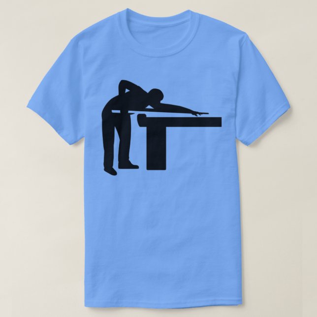 Billiards player pool table T-Shirt (Design Front)