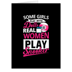 Billiards Player   Real Women Play Snooker Card