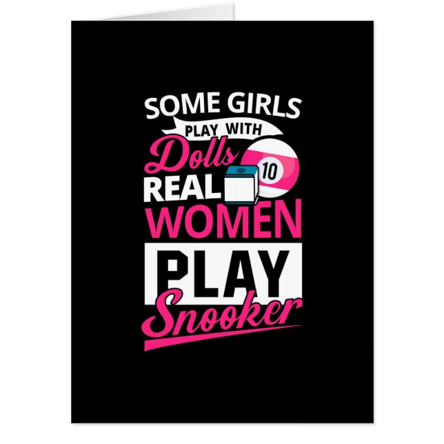 Billiards Player | Real Women Play Snooker Card (Front)
