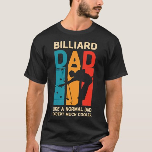 Billiards Player Retro Vintage Sports Pool Snooker T_Shirt