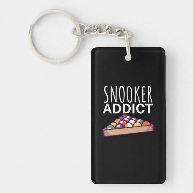 Billiards Player | Snooker Addict Keychain (Front)