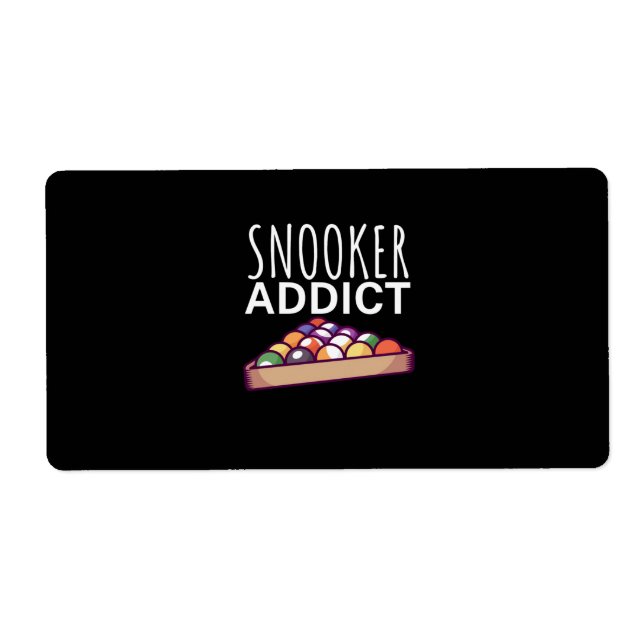 Billiards Player | Snooker Addict Label (Front)