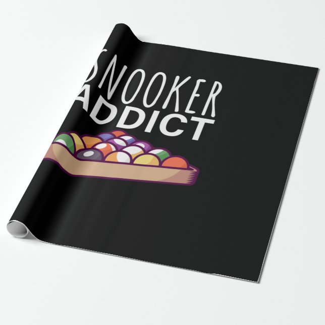 Billiards Player | Snooker Addict Wrapping Paper (Unrolled)