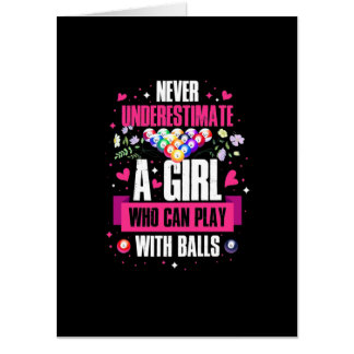 Billiards Player This Girl Can Play Pool Billiards Card