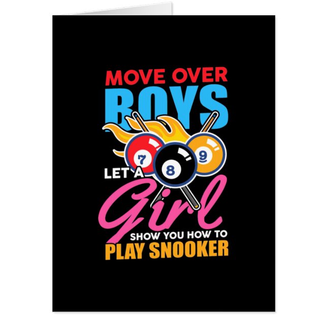Billiards Player | This Girl Plays Billiards Card (Front)