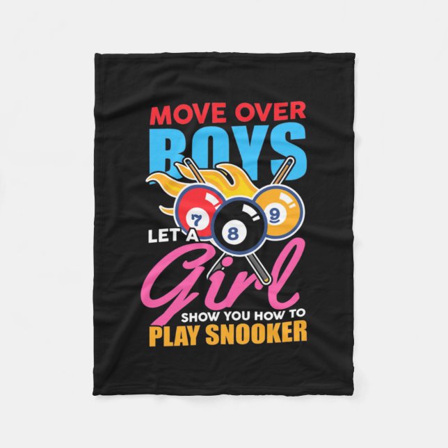 Billiards Player | This Girl Plays Billiards Fleece Blanket (Front)
