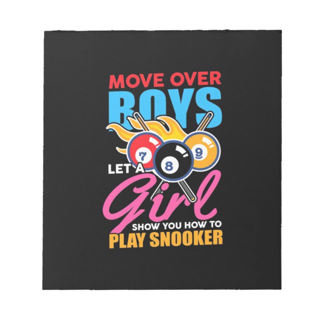 Billiards Player | This Girl Plays Billiards Notepad (Front)