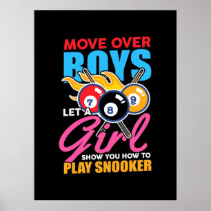 Billiards Player This Girl Plays Billiards Poster