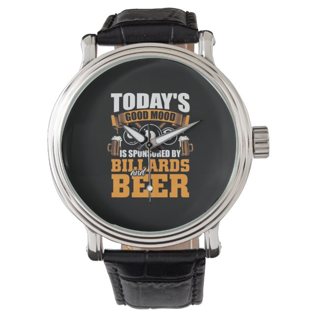 Billiards Player | Today Billiards And Beer Watch (Front)