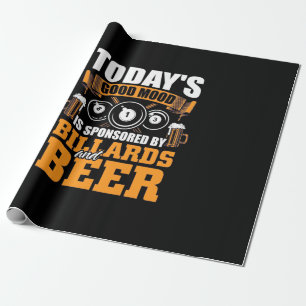 Billiards Player Today Billiards And Beer Wrapping Paper