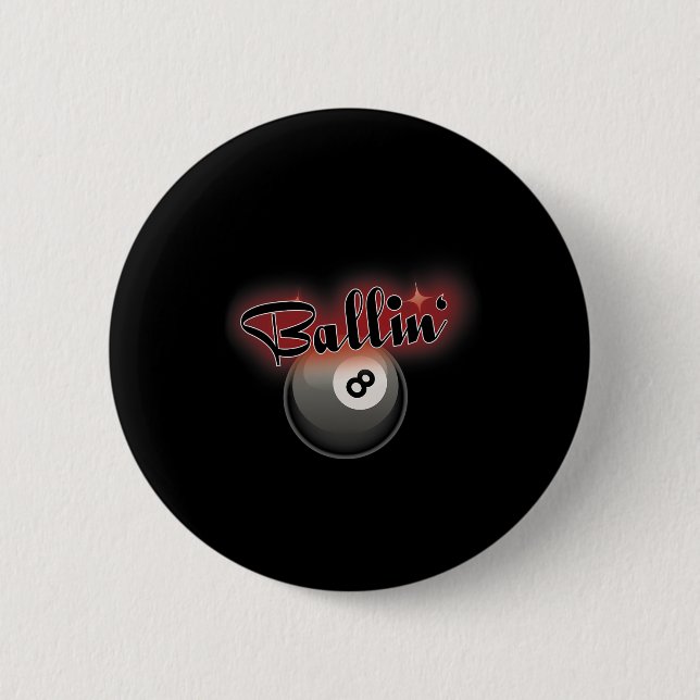 Billiards Pool 8 Ball S  Button (Front)