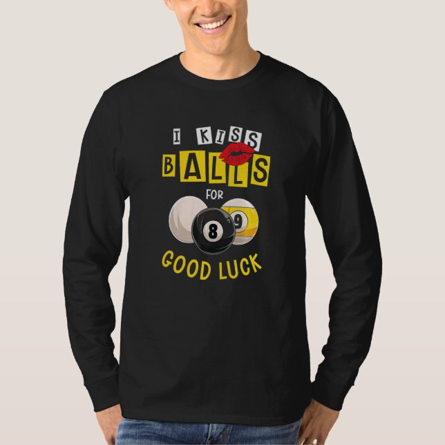 Billiards Pool 8 Ball Snooker Female Billiard Play T-Shirt (Front)