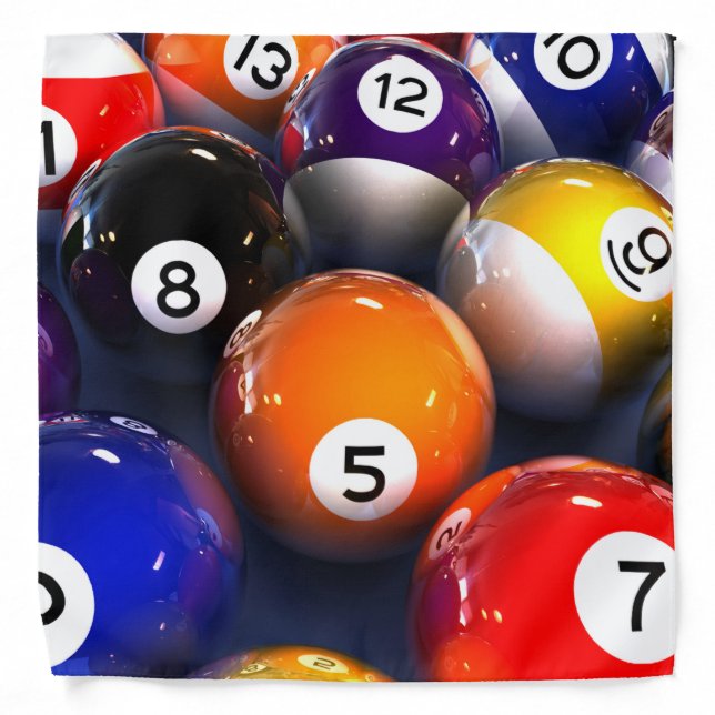 Billiards Pool Balls Bandana (Front)
