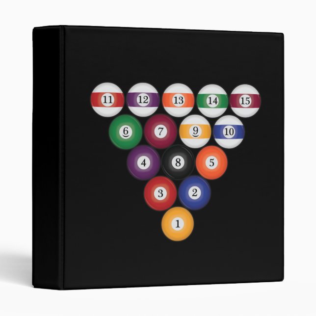 Billiards / Pool Balls: Custom Binder (Front/Spine)