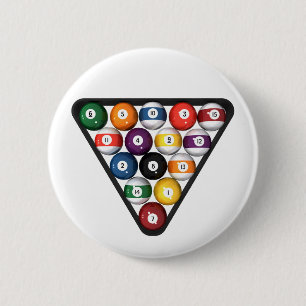 Billiards / Pool Balls Racked: Button