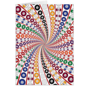 Billiards / Pool Balls Spiral: Cards