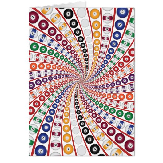 Billiards / Pool Balls Spiral: Cards (Front)