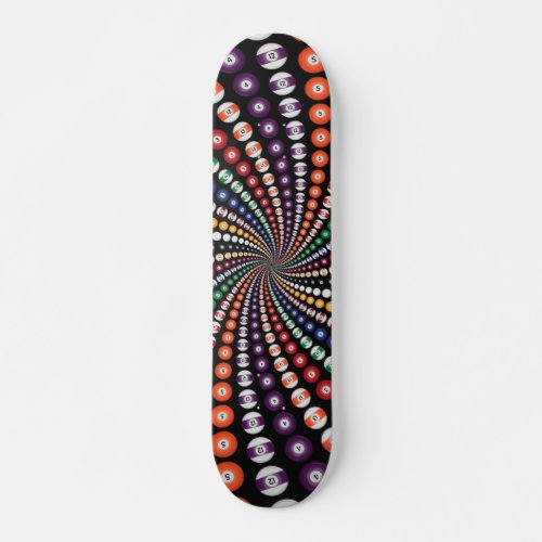 Billiards  Pool Balls Spiral Skateboard