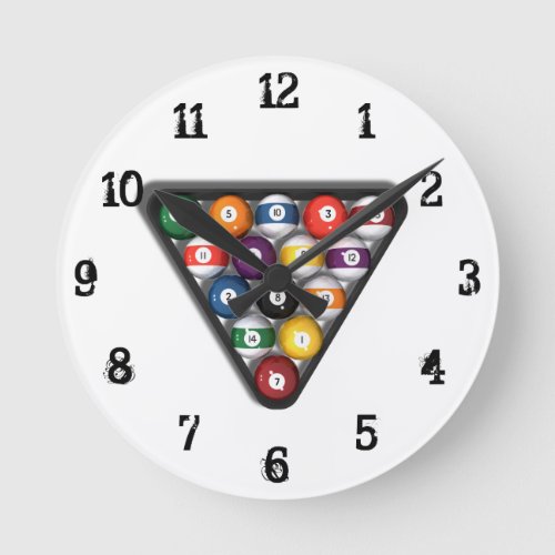 Billiards  Pool Balls Wall Clock