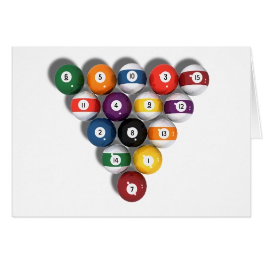 Billiards / Pool Balls with Drop Shadow: Cards (Front Horizontal)