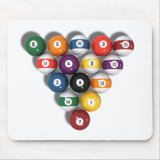 Billiards / Pool Balls with Drop Shadow: Mouse Pad