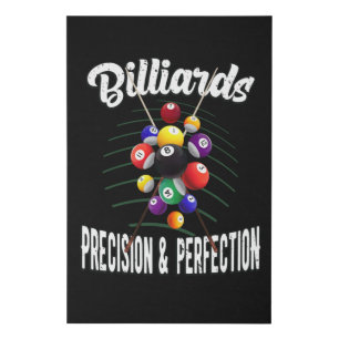 Billiards Pool Billiard vintage 8-Ball Faux Canvas Print